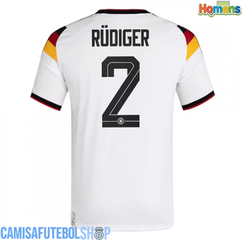 Camisa de time de futebol Alemanha Antonio Rudiger #2 Replicas 1º Equipamento Mundo 2026 Manga Curta